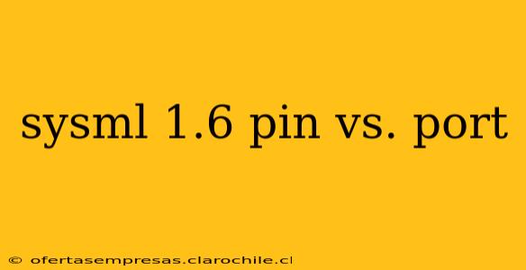 sysml 1.6 pin vs. port