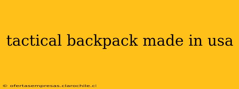 tactical backpack made in usa