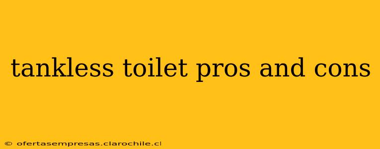tankless toilet pros and cons