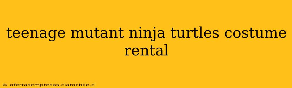 teenage mutant ninja turtles costume rental
