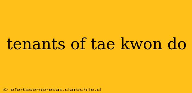tenants of tae kwon do