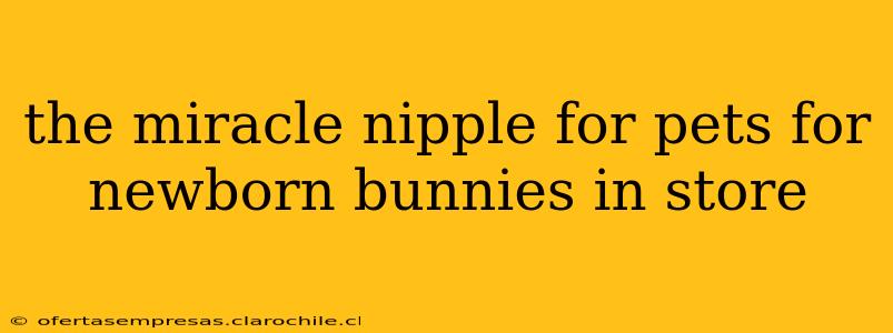 the miracle nipple for pets for newborn bunnies in store