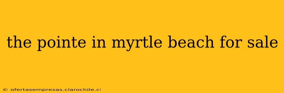 the pointe in myrtle beach for sale