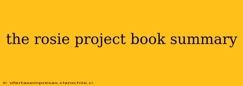 the rosie project book summary