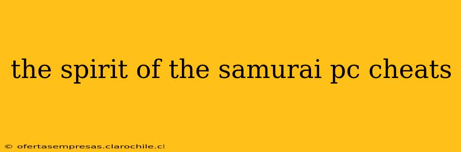 the spirit of the samurai pc cheats