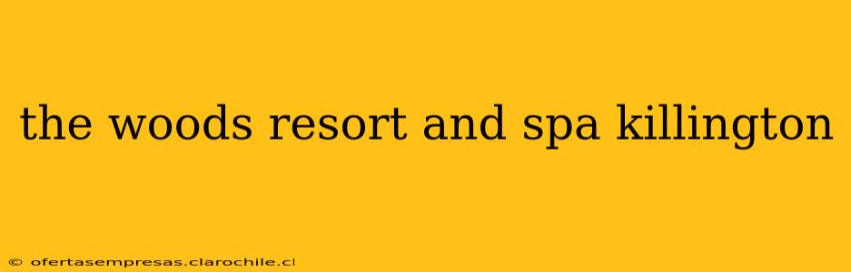 the woods resort and spa killington