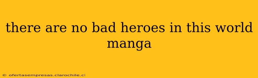 there are no bad heroes in this world manga