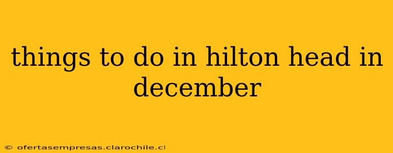 things to do in hilton head in december