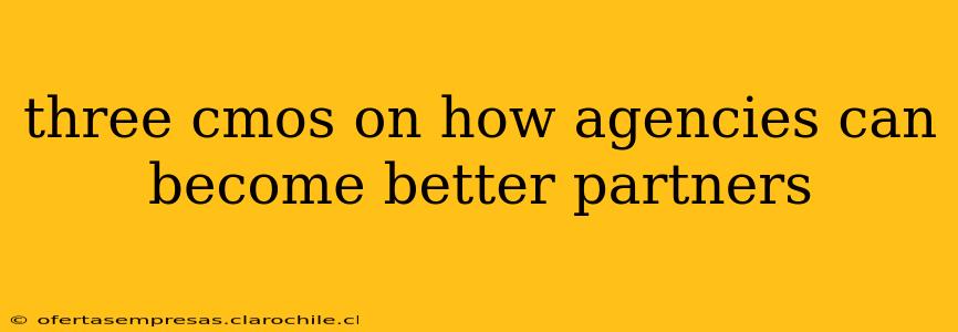 three cmos on how agencies can become better partners