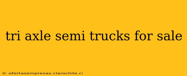 tri axle semi trucks for sale