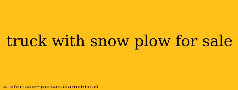 truck with snow plow for sale