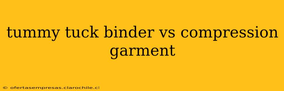 tummy tuck binder vs compression garment
