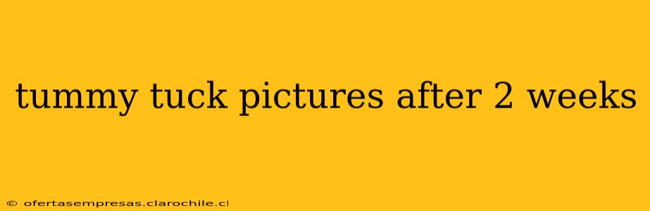 tummy tuck pictures after 2 weeks