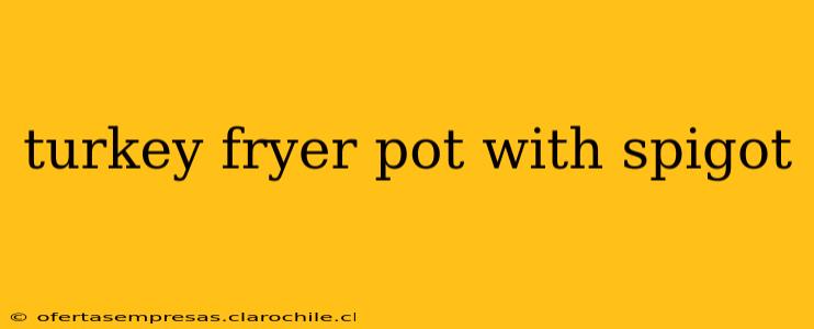 turkey fryer pot with spigot