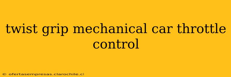 twist grip mechanical car throttle control