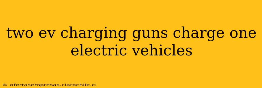 two ev charging guns charge one electric vehicles