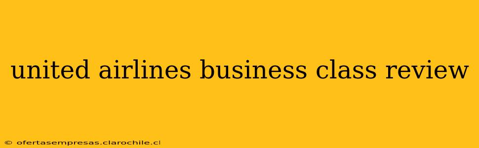 united airlines business class review