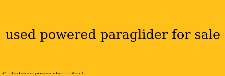 used powered paraglider for sale