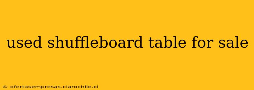 used shuffleboard table for sale