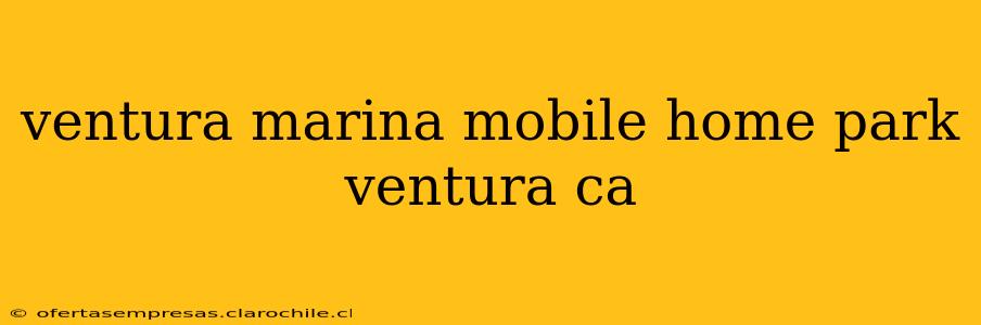 ventura marina mobile home park ventura ca