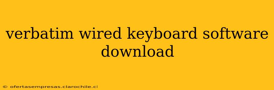 verbatim wired keyboard software download