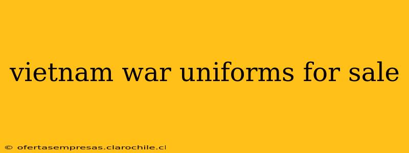vietnam war uniforms for sale
