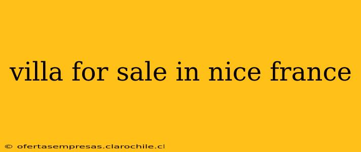 villa for sale in nice france