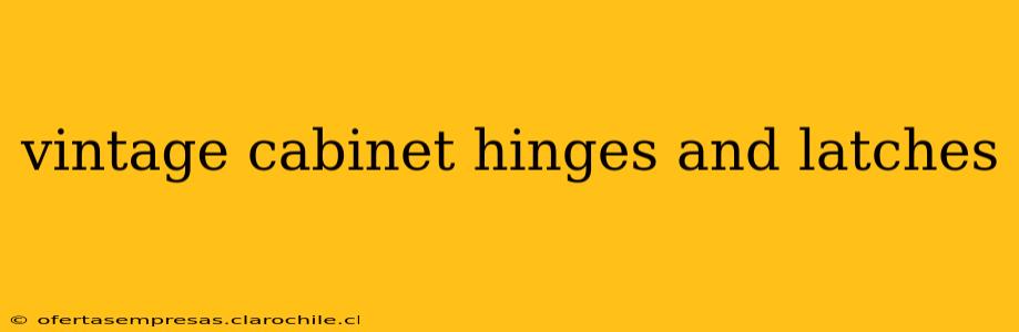 vintage cabinet hinges and latches