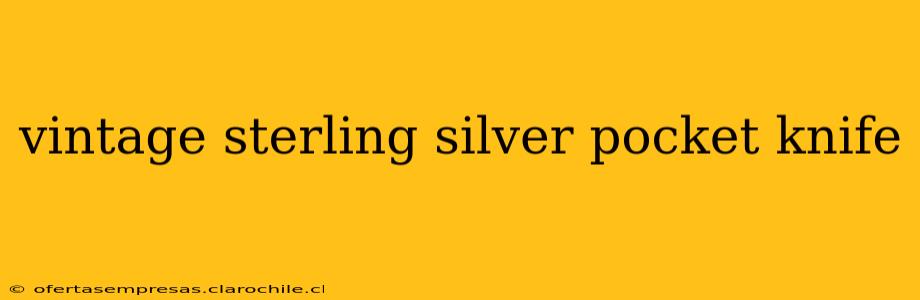vintage sterling silver pocket knife