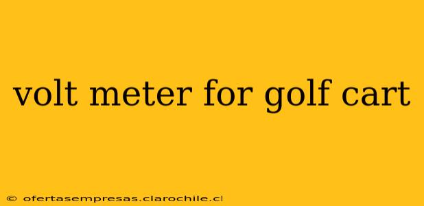 volt meter for golf cart