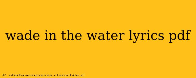 wade in the water lyrics pdf