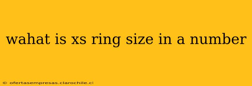 wahat is xs ring size in a number