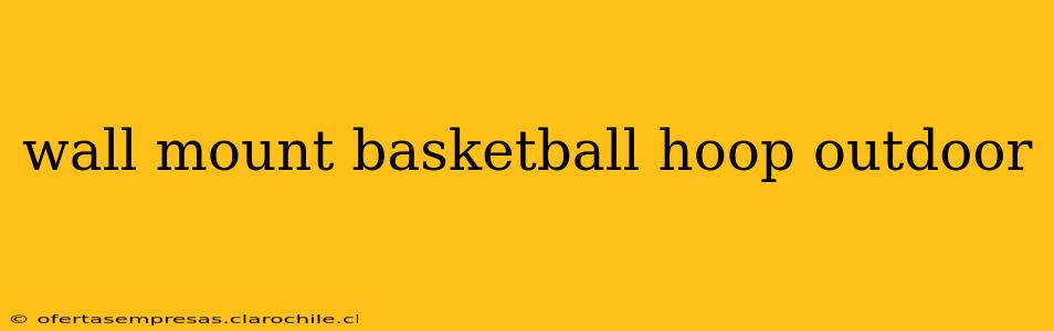 wall mount basketball hoop outdoor