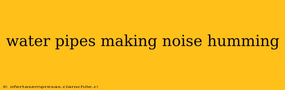 water pipes making noise humming