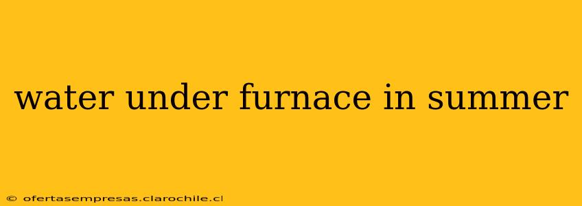 water under furnace in summer