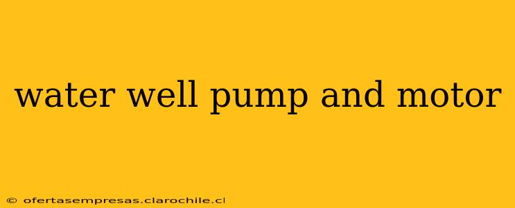 water well pump and motor
