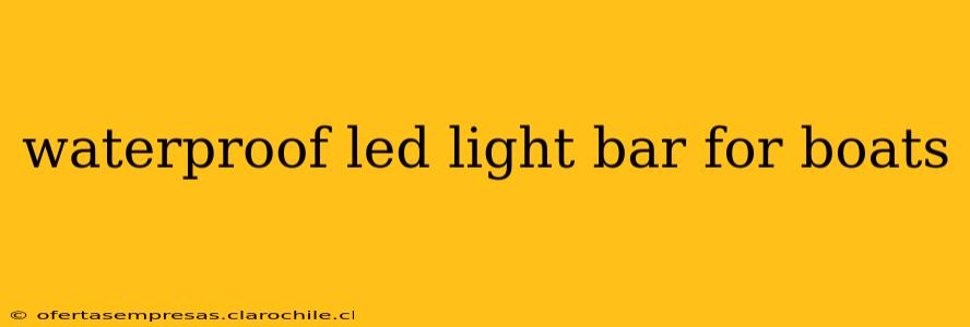 waterproof led light bar for boats