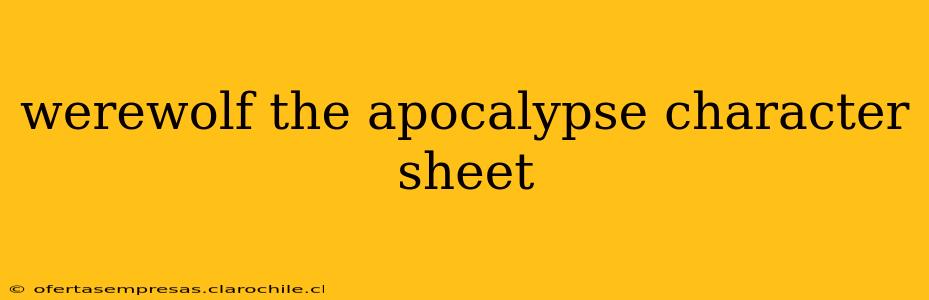 werewolf the apocalypse character sheet