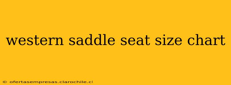 western saddle seat size chart