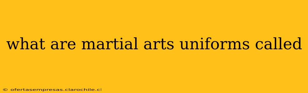 what are martial arts uniforms called