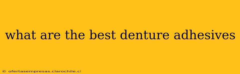 what are the best denture adhesives