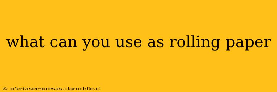 what can you use as rolling paper