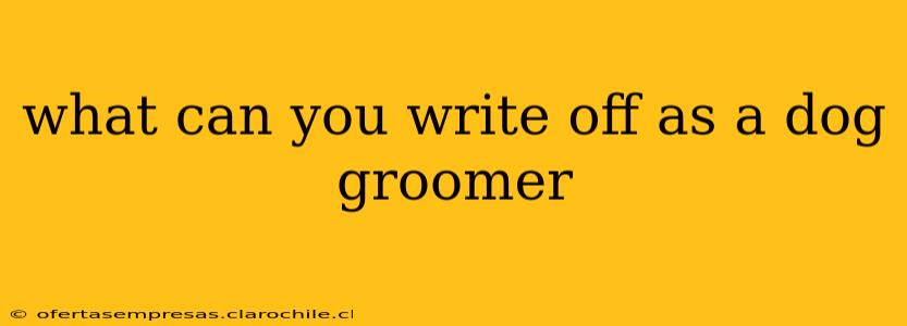 what can you write off as a dog groomer