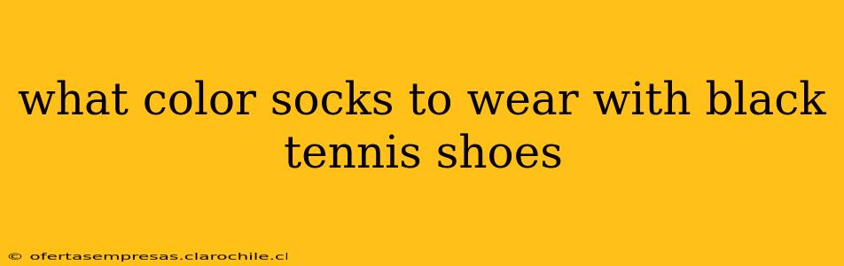 what color socks to wear with black tennis shoes