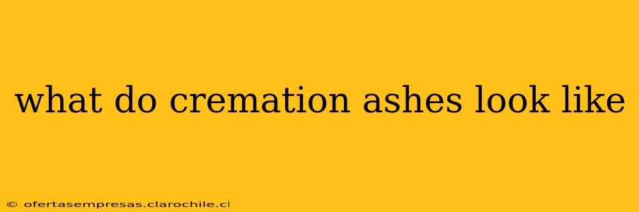 what do cremation ashes look like
