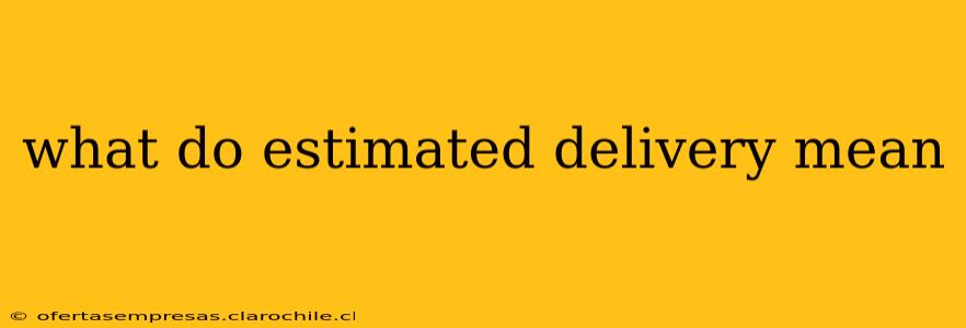 what do estimated delivery mean