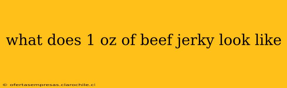 what does 1 oz of beef jerky look like
