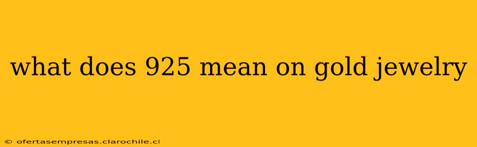 what does 925 mean on gold jewelry