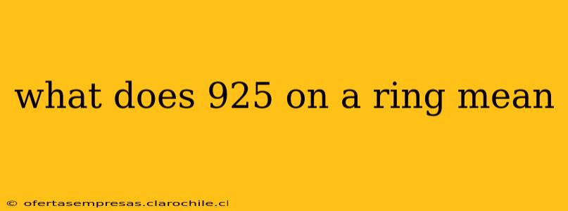 what does 925 on a ring mean
