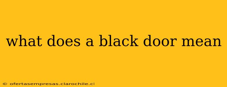 what does a black door mean